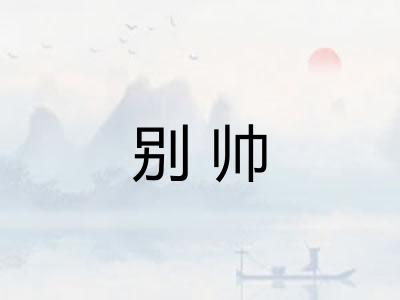 别帅