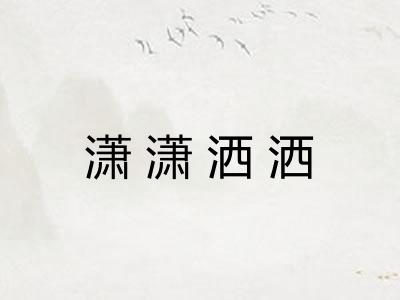 潇潇洒洒