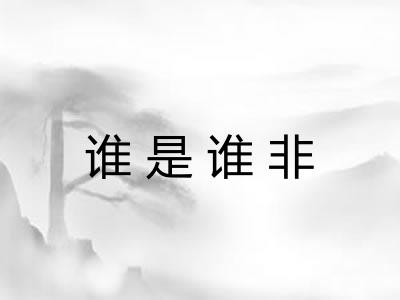 谁是谁非