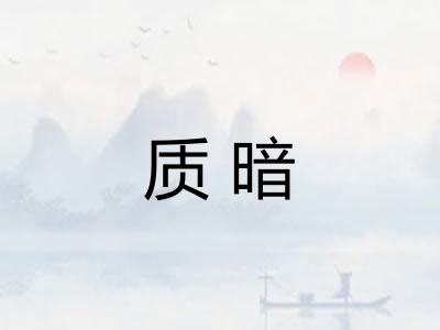 质暗
