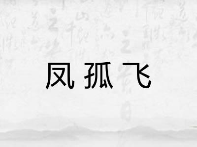 凤孤飞