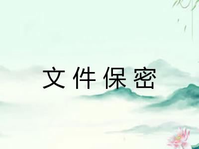 文件保密