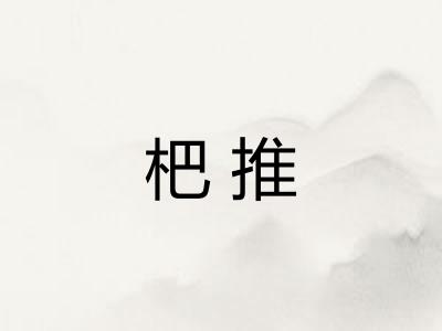 杷推