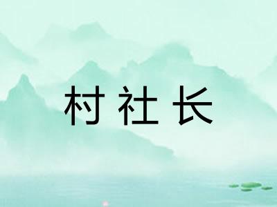 村社长