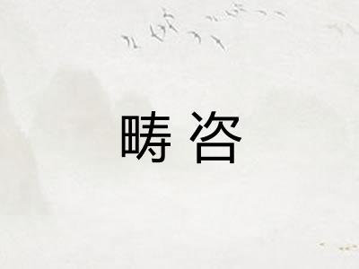 畴咨