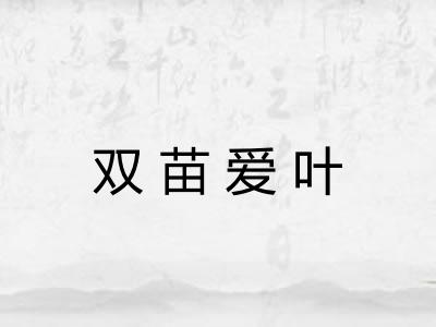 双苗爱叶
