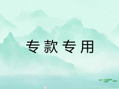 专款专用