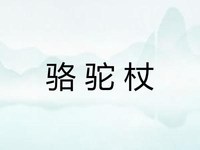 骆驼杖