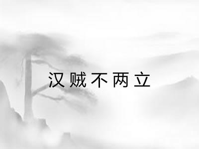 汉贼不两立