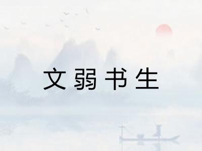 文弱书生