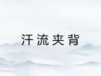 汗流夹背