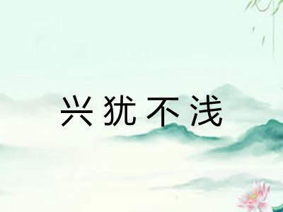 兴犹不浅