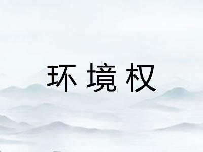 环境权 环境权