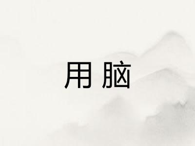 用脑 用脑