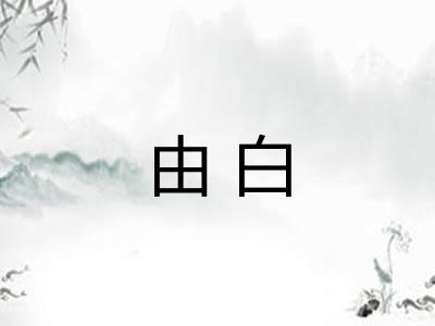由白