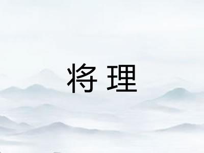 将理 将理
