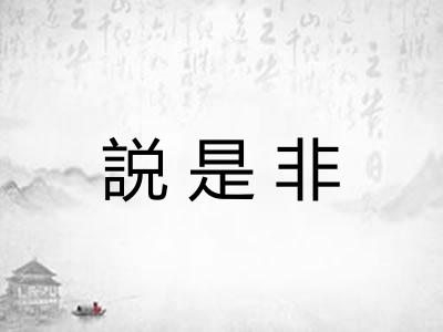説是非