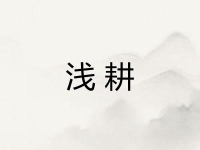 浅耕