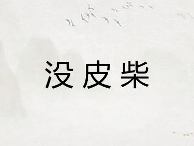 没皮柴