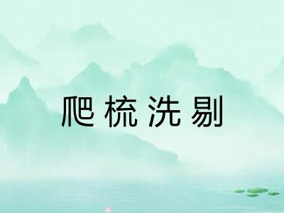 爬梳洗剔