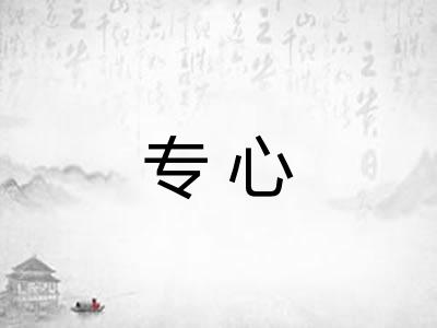 专心