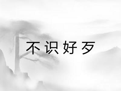 不识好歹