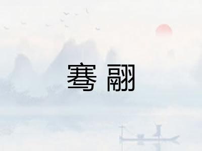 骞翮