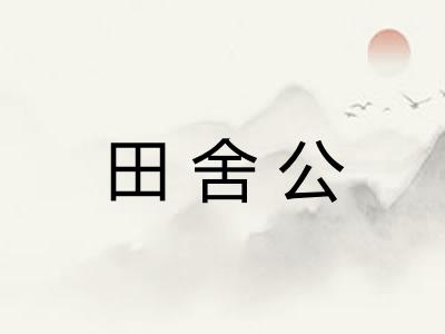 田舍公