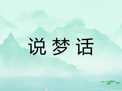 说梦话