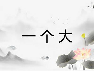 一个大 一个大