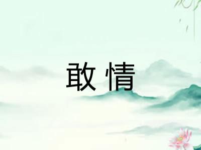 敢情