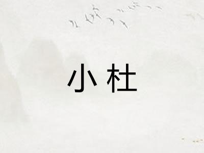 小杜