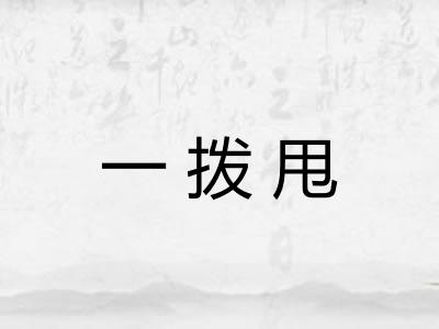 一拨甩