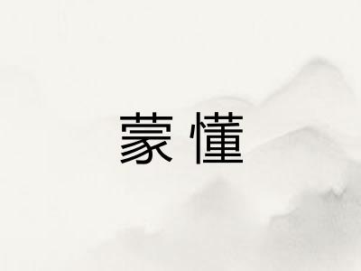 蒙懂