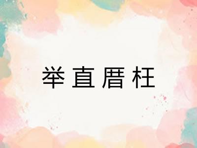 举直厝枉
