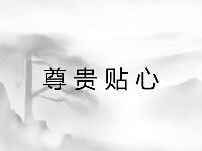 尊贵贴心 尊贵贴心
