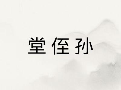 堂侄孙