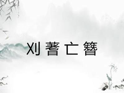 刈蓍亡簪 刈蓍亡簪