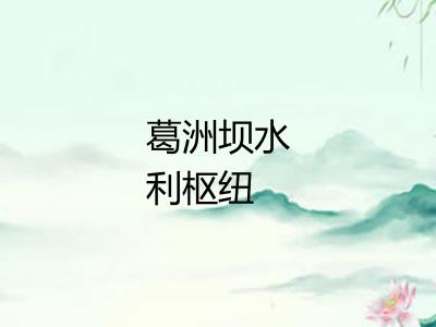 葛洲坝水利枢纽 葛洲坝水利枢纽