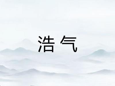 浩气 浩气