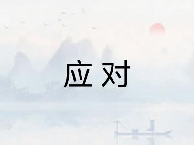 应对
