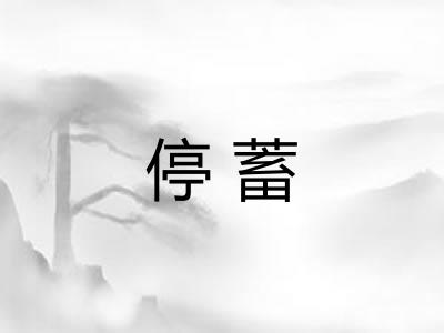 停蓄