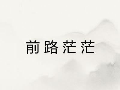 前路茫茫