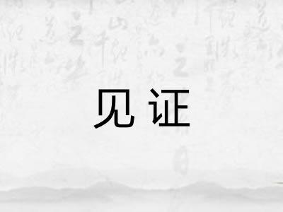 见证