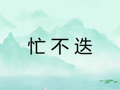 忙不迭