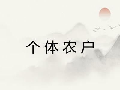 个体农户