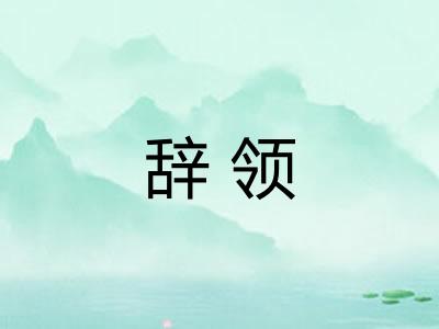 辞领