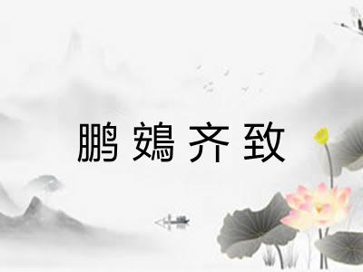 鹏鴳齐致