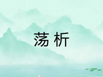 荡析