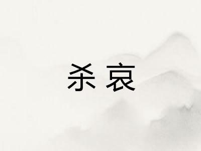 杀哀